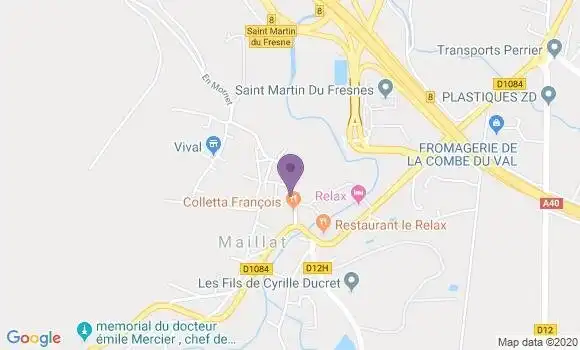 Localisation Maillat Bp - 01430