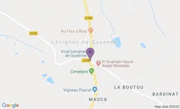 Localisation Levignac de Guyenne Bp - 47120