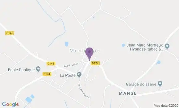 Localisation Monbahus Bp - 47290