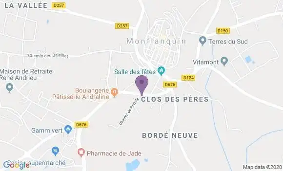 Localisation Monflanquin - 47150