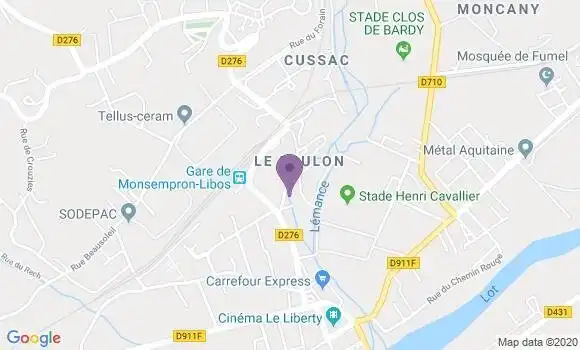Localisation Monsempron Libos Bp - 47500
