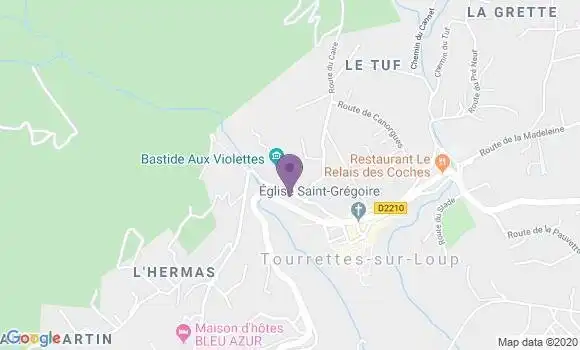 Localisation Tourrettes sur Loup Bp - 06140