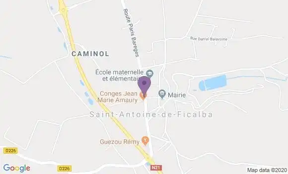 Localisation Saint Antoine de Ficalba Bp - 47340