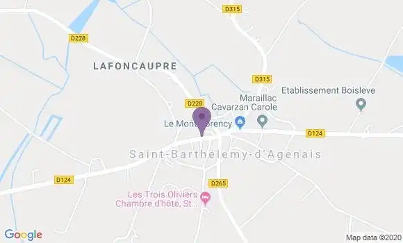 Localisation Saint Barthelemy Bp - 47350