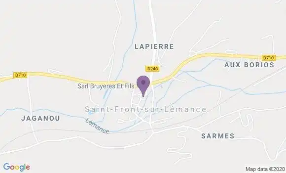 Localisation Saint Front sur Lemance Ap - 47500