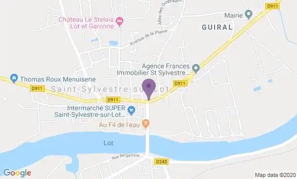 Localisation Saint Sylvestre sur Lot Bp - 47140
