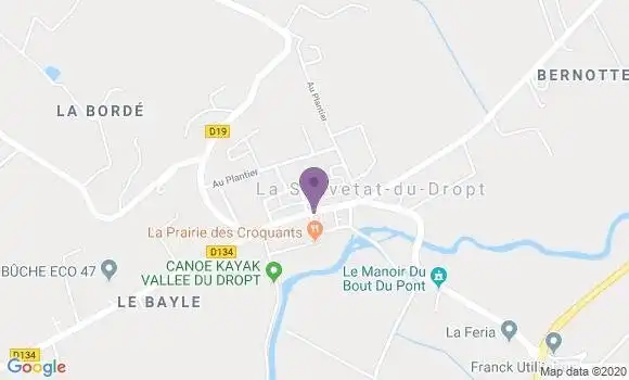 Localisation La Sauvetat du Dropt Ap - 47800