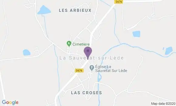Localisation La Sauvetat sur Lede Ap - 47150