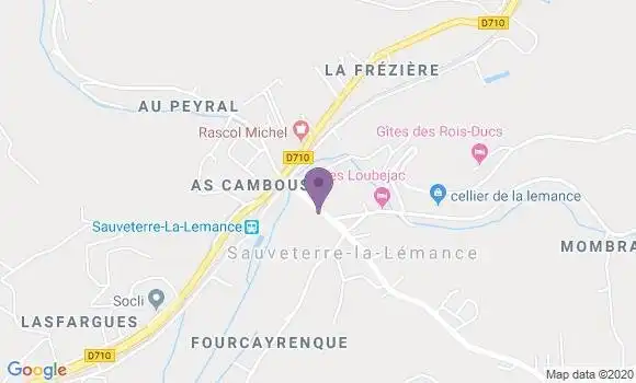 Localisation Sauveterre la Lemance Bp - 47500