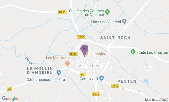 Localisation Villereal Bp - 47210