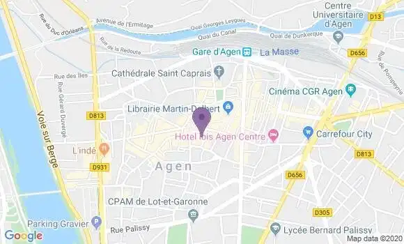 Localisation Agen Marche Couvert Bp - 47000