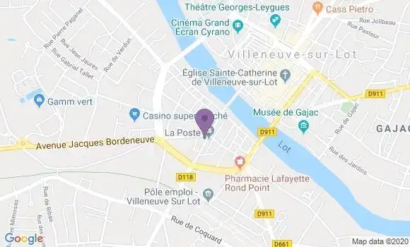 Localisation Villeneuve Pujols Bp - 47300