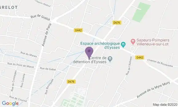 Localisation Villeneuve Eysses Bp - 47300