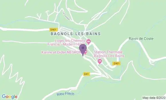 Localisation Bagnols les Bains - 48190