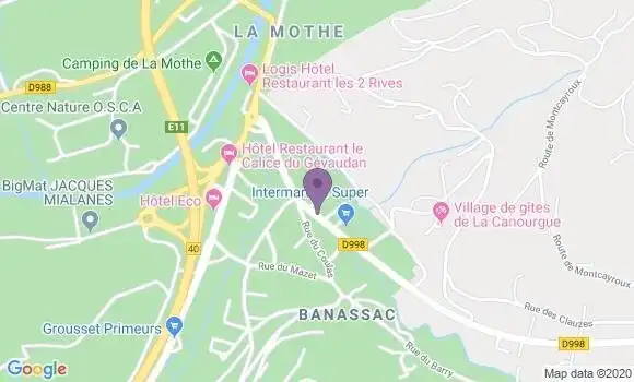 Localisation Banassac Bp - 48500
