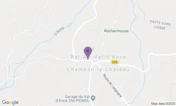 Localisation Chambon le Chateau Bp - 48600