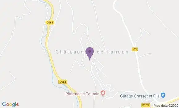 Localisation Chateauneuf de Randon - 48170