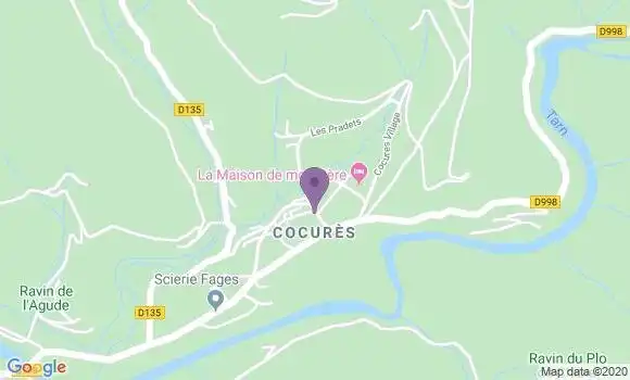 Localisation Cocures Bp - 48400