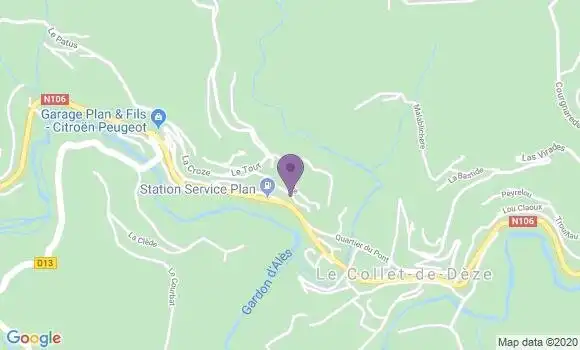 Localisation Le Collet de Deze - 48160