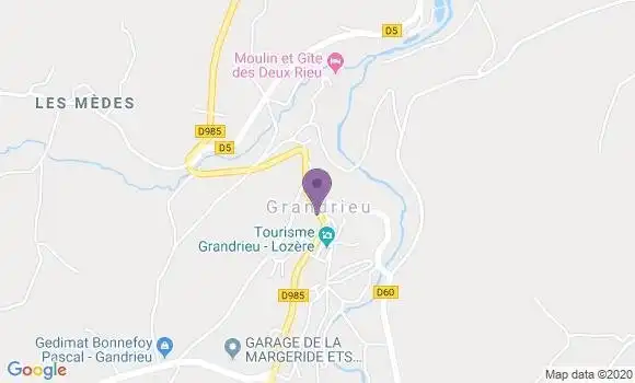 Localisation Grandrieu - 48600