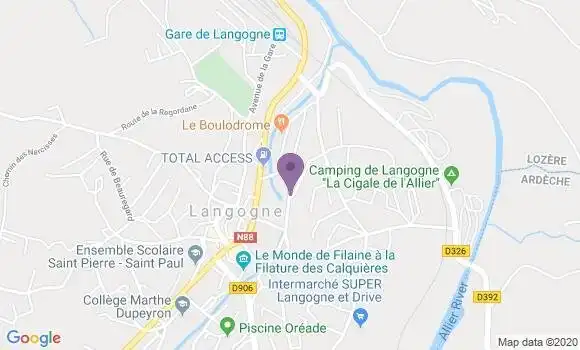 Localisation Langogne - 48300