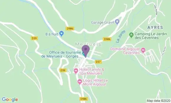 Localisation Meyrueis - 48150