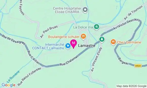 Localisation Lamastre - 07270