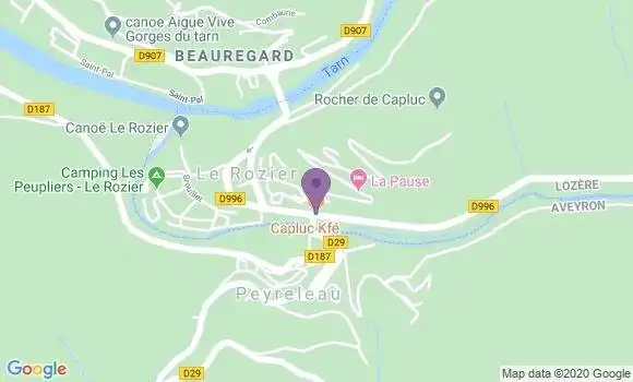 Localisation Le Rozier Ap - 48150