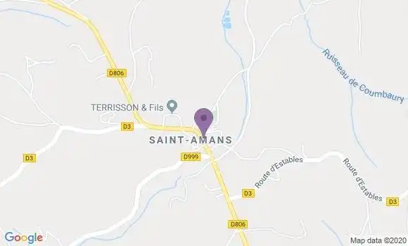 Localisation Saint Amans la Lozere Bp - 48700