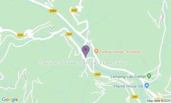 Localisation Sainte Croix Vallee Francaise - 48110