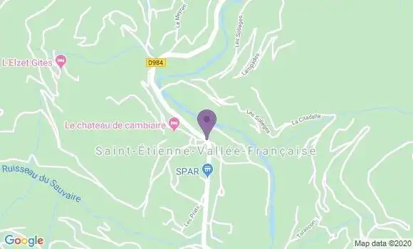 Localisation Saint Etienne Vallee Francaise Bp - 48330