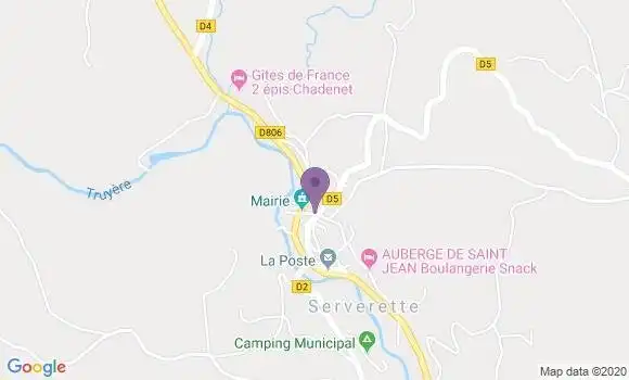 Localisation Serverette Bp - 48700