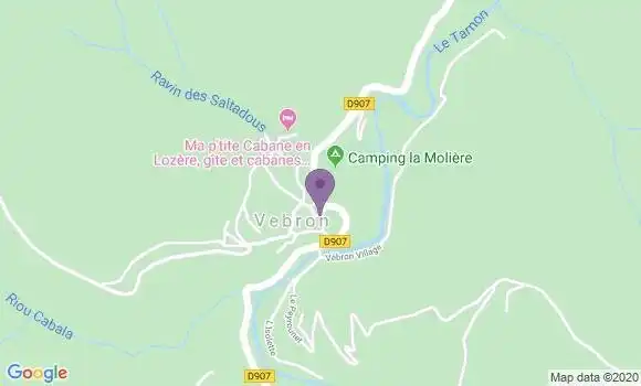Localisation Vebron Bp - 48400
