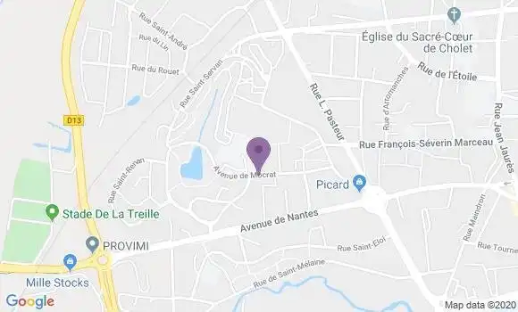 Localisation Cholet Mocrat Bp - 49300