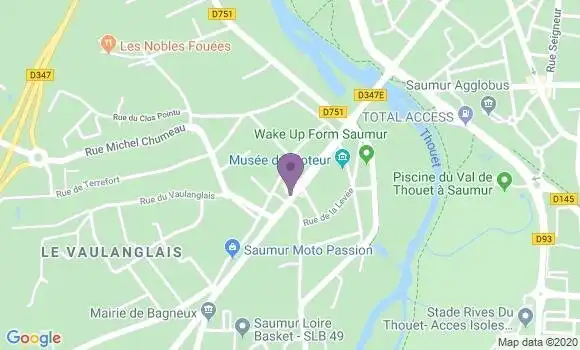 Localisation Saumur Bagneux Bp - 49400