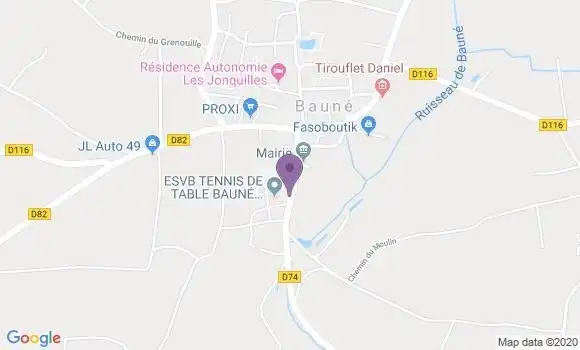 Localisation Baune Bp - 49140