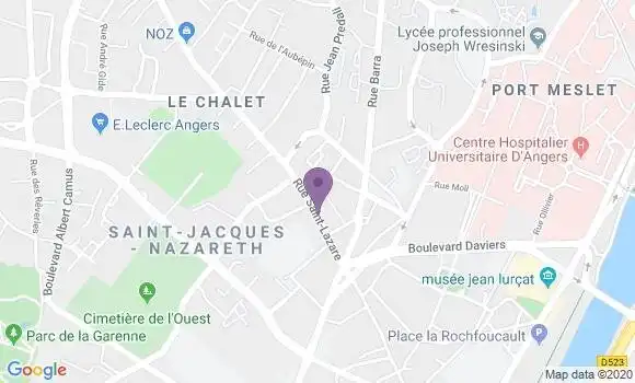 Localisation Angers Bichon Bp - 49100
