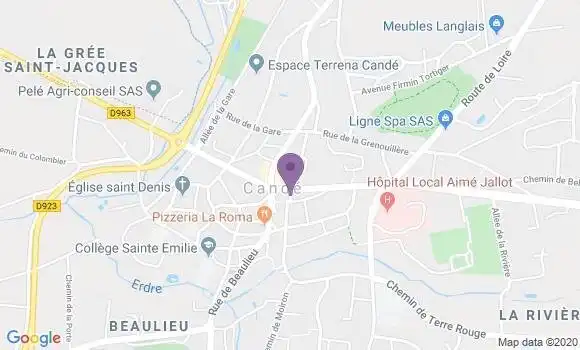 Localisation Cande - 49440