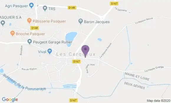 Localisation Les Cerqueux Ap - 49360