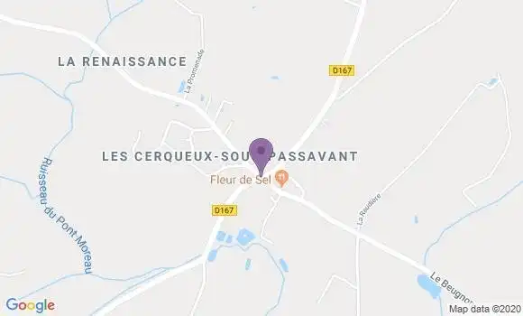 Localisation Les Cerqueux sous Passavant Ap - 49310