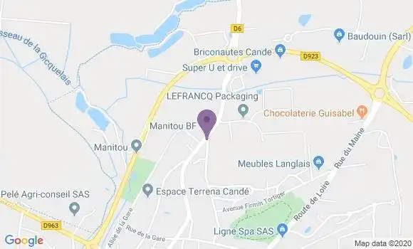 Localisation Challain la Potherie Ap - 49440