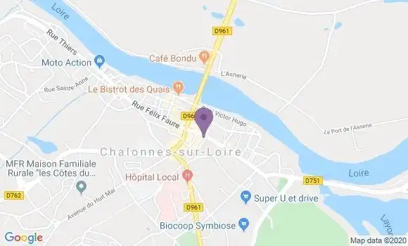 Localisation Chalonnes sur Loire - 49290