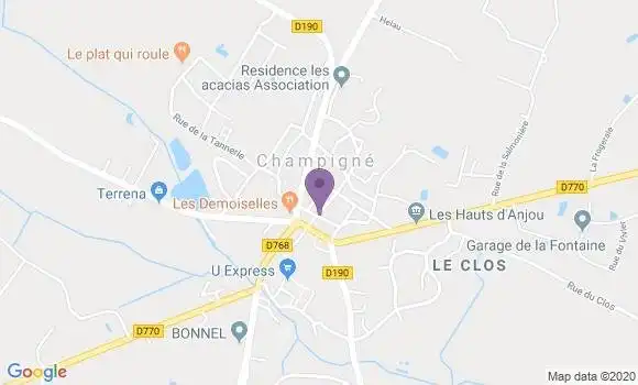 Localisation Champigne Bp - 49330