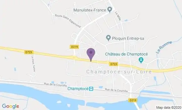 Localisation Champtoce sur Loire Bp - 49123
