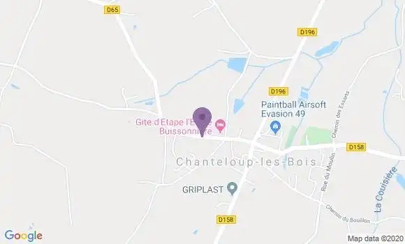 Localisation Chanteloup les Bois Ap - 49340