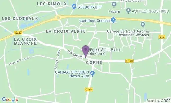 Localisation Corne Bp - 49630