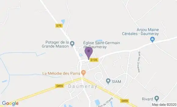 Localisation Daumeray Bp - 49640