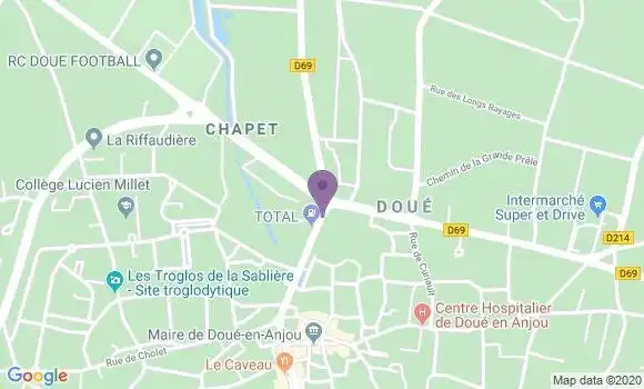 Localisation Doue la Fontaine - 49700