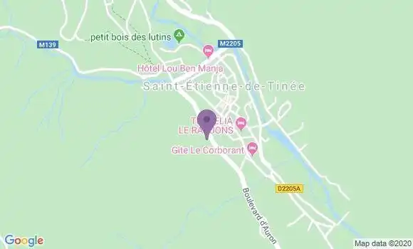 Localisation St Etienne de Tinee Auron Bp - 06660