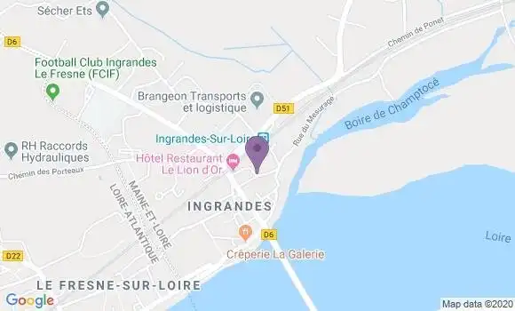 Localisation Ingrandes Bp - 49123